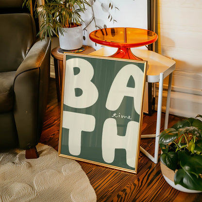 Bath Time Retro Bathroom Print