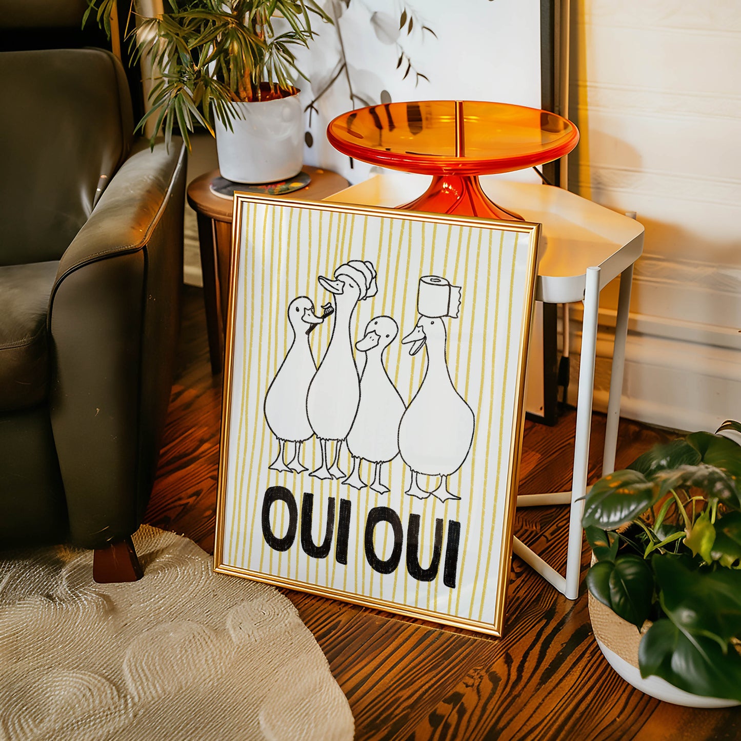 Oui Oui Bathroom Ducks Print