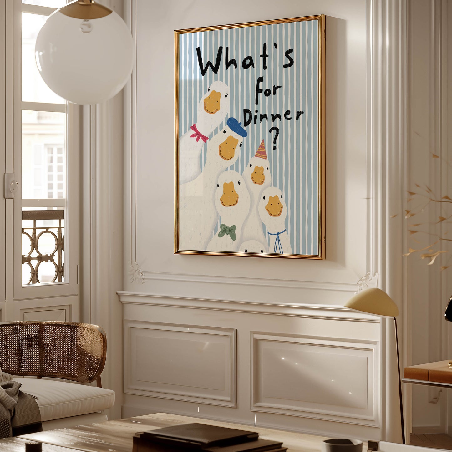 What's for Dinner? Funny Duck Kitchen Print