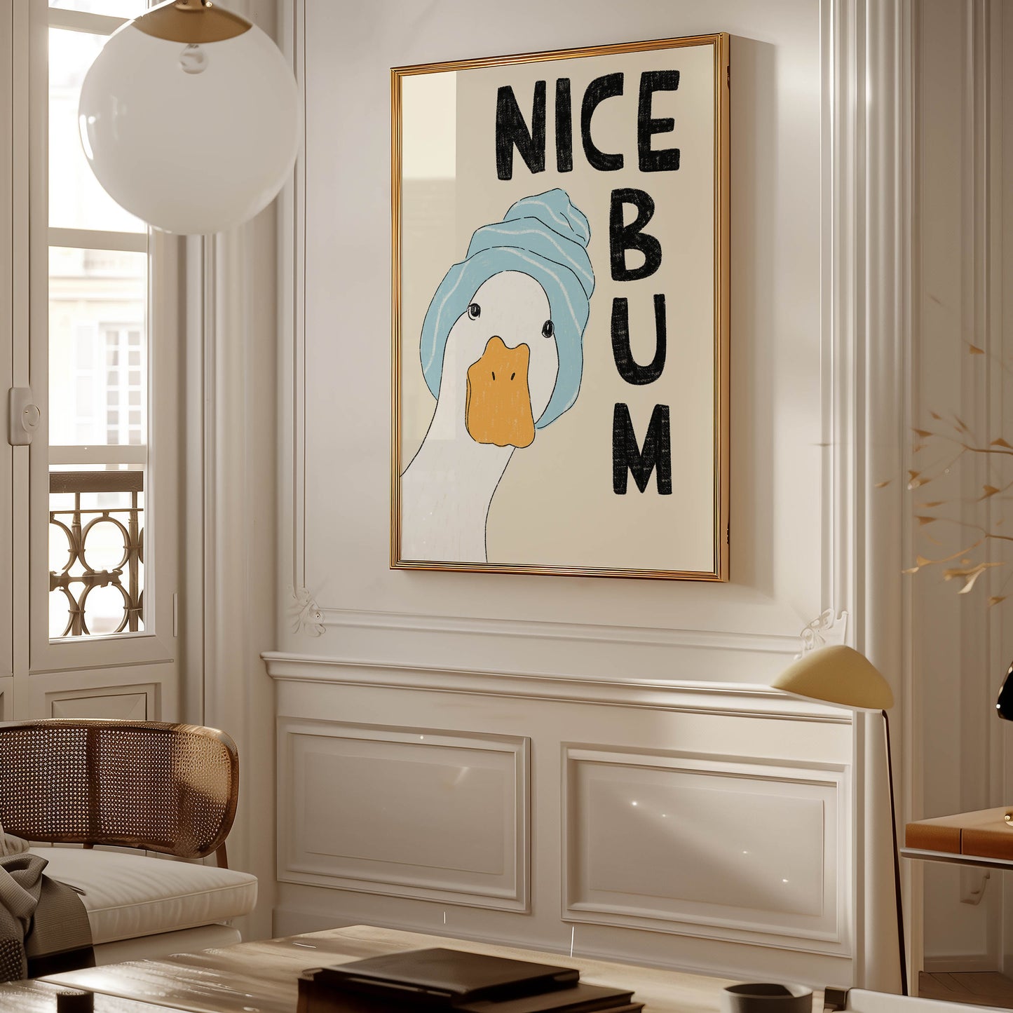Nice Bum Duck Bathroom Print