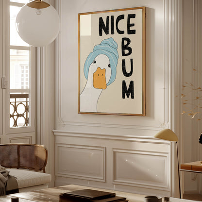 Nice Bum Duck Bathroom Print