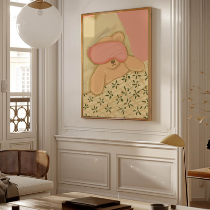 Sleepy Teddy Bear Print