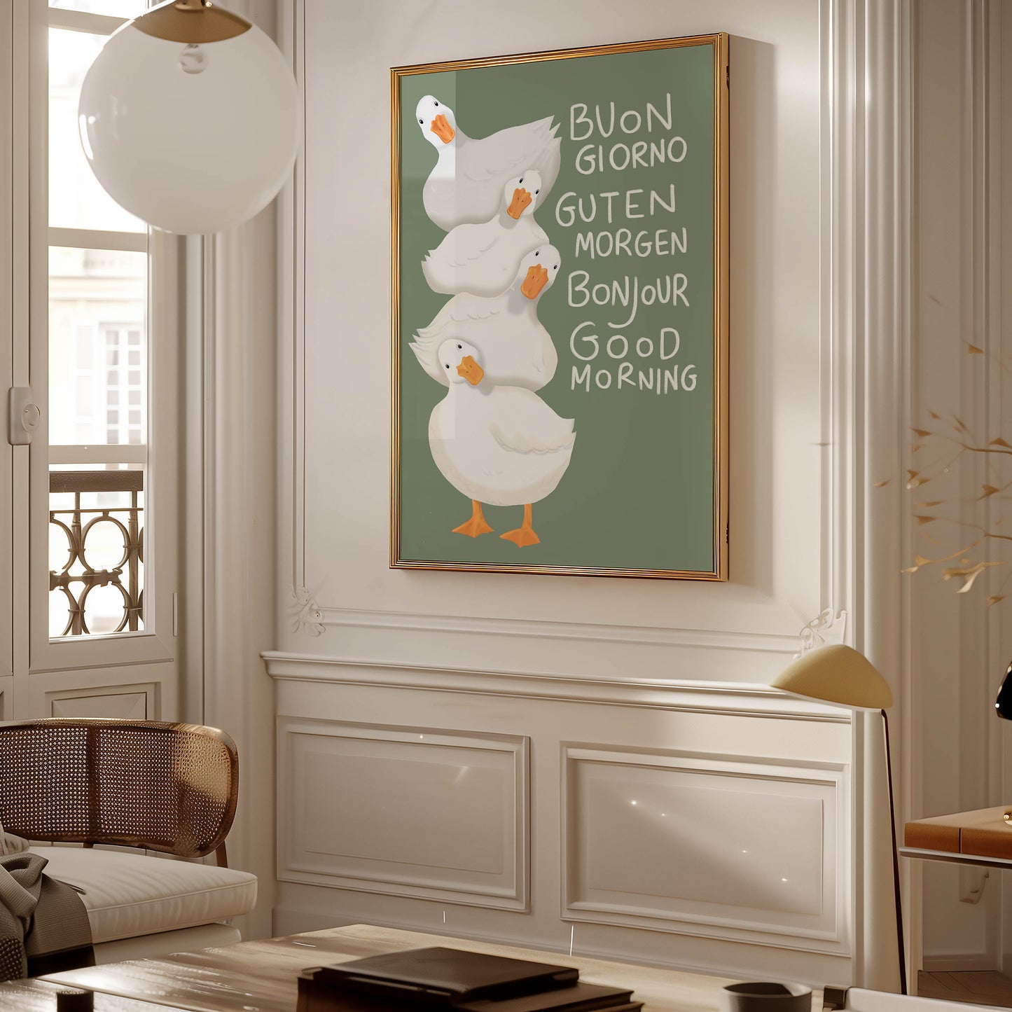 Good Morning Ducks Multilingual Print