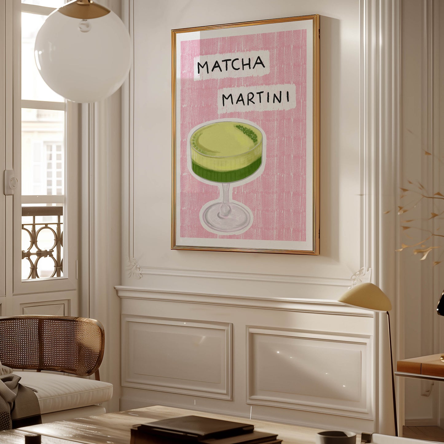 Matcha Martini Pink Kitchen Print