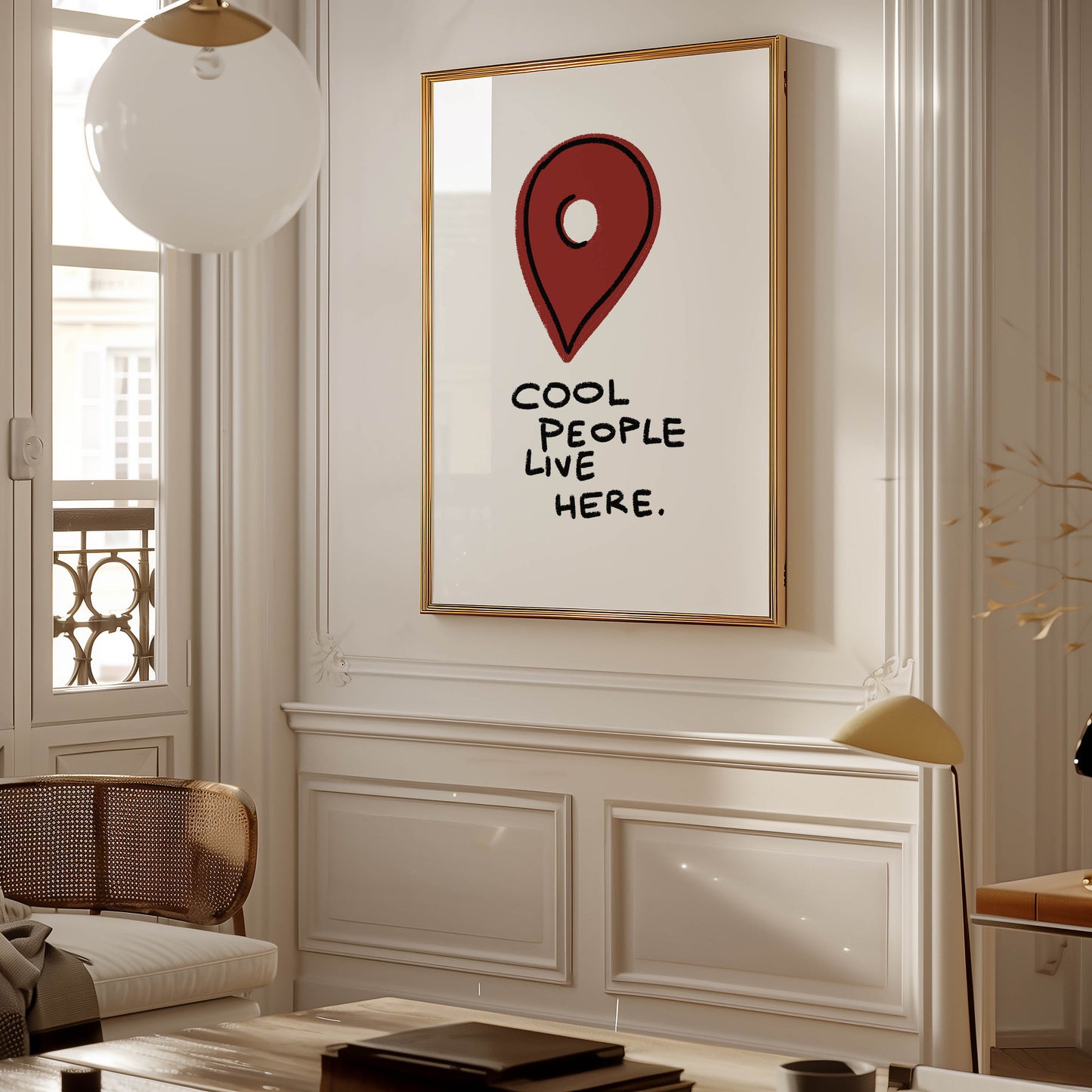 Cool People Live Here Typography Print