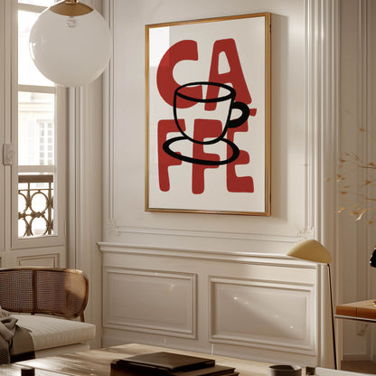 Caffè Typography Kitchen Print