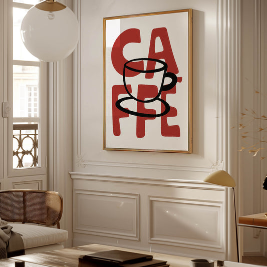 Caffè Typography Kitchen Print
