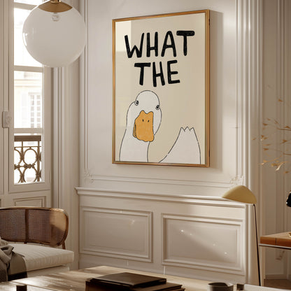What the Duck? Funny Duck Art Print