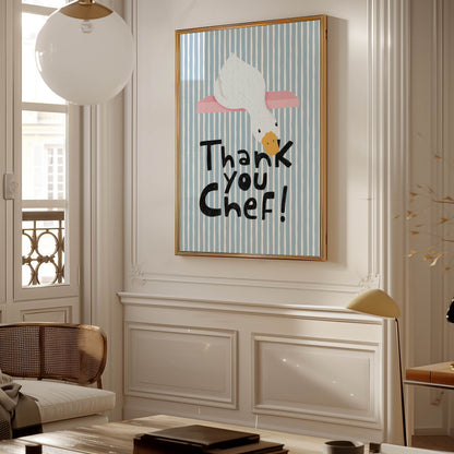 Thank You Chef Goose Kitchen Wall Art