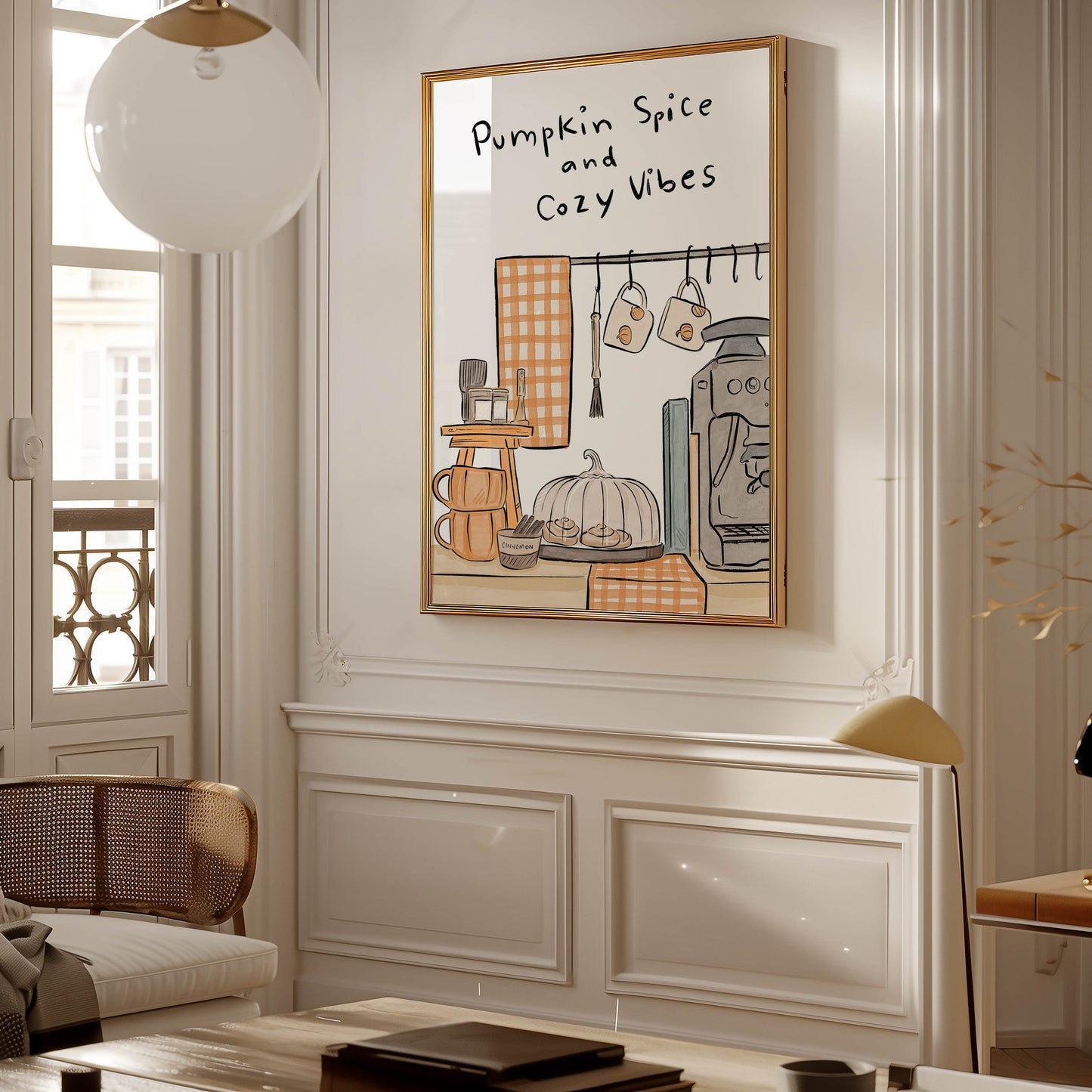 Pumpkin Spice & Cozy Vibes Kitchen Print