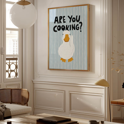 Are You Cooking? Funny Duck Kitchen Print