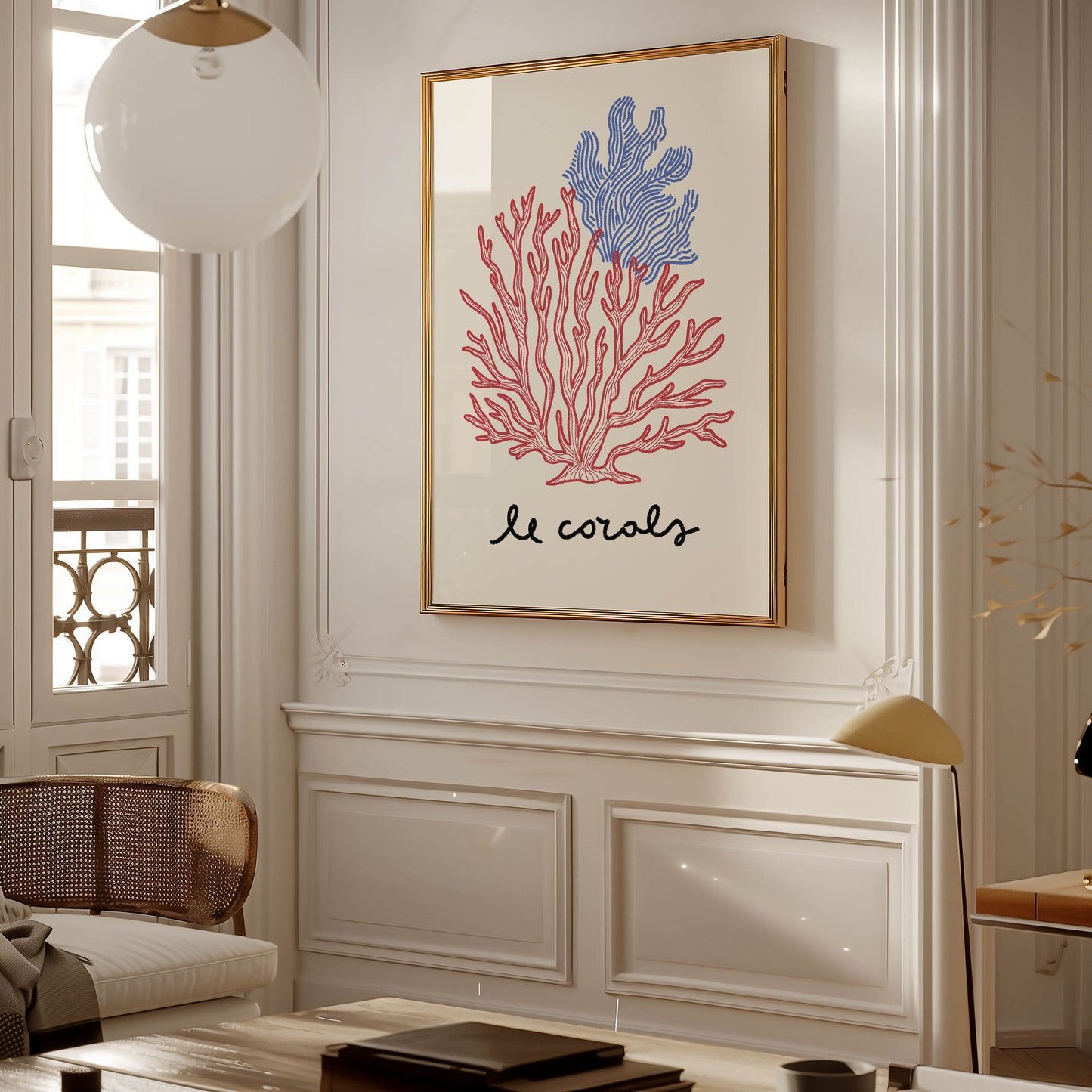 Le Corals Coastal Typography Print