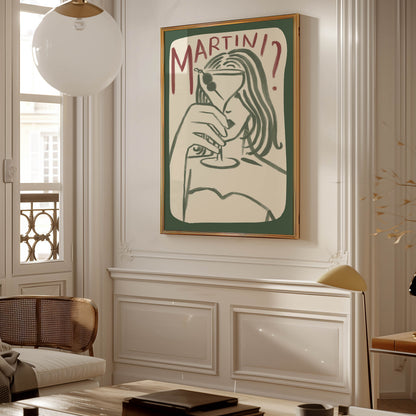 Martini Girl Kitchen Print