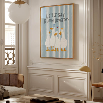 Buon Appetito Geese Kitchen Print