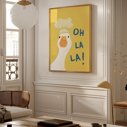 Oh La La Chef Goose Print
