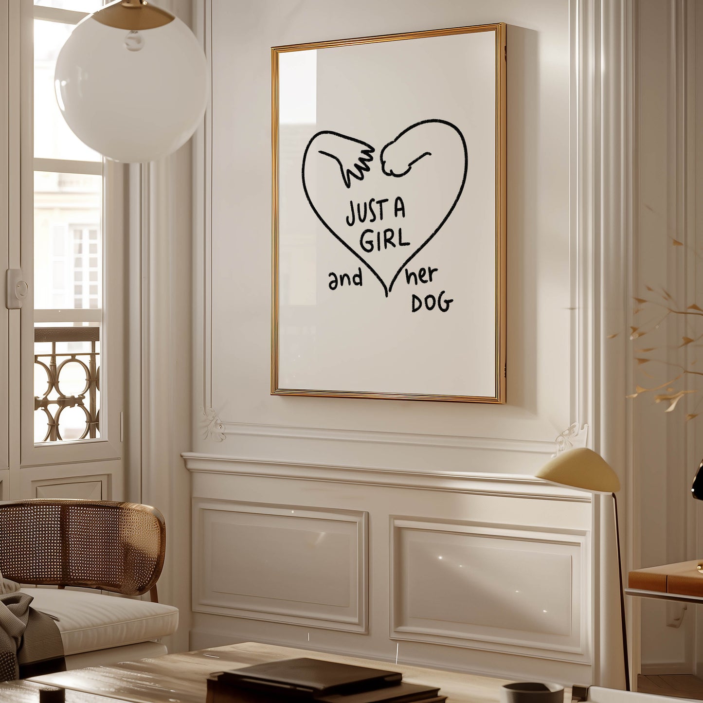 Just a Girl and Her Dog Print