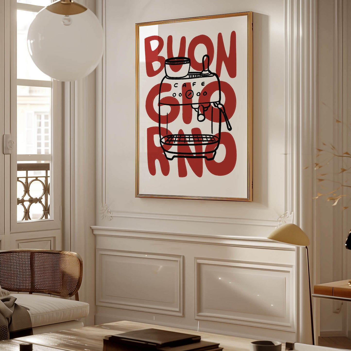 Buongiorno Espresso Machine Kitchen Print