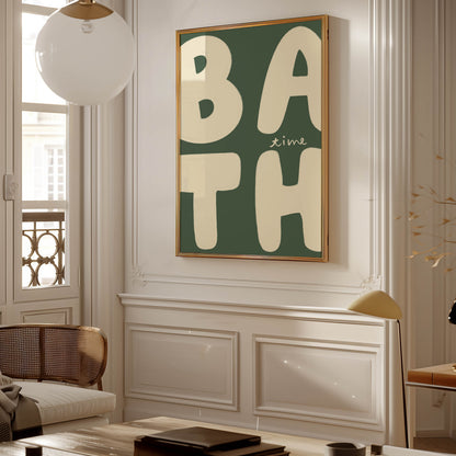 Bath Time Retro Bathroom Print