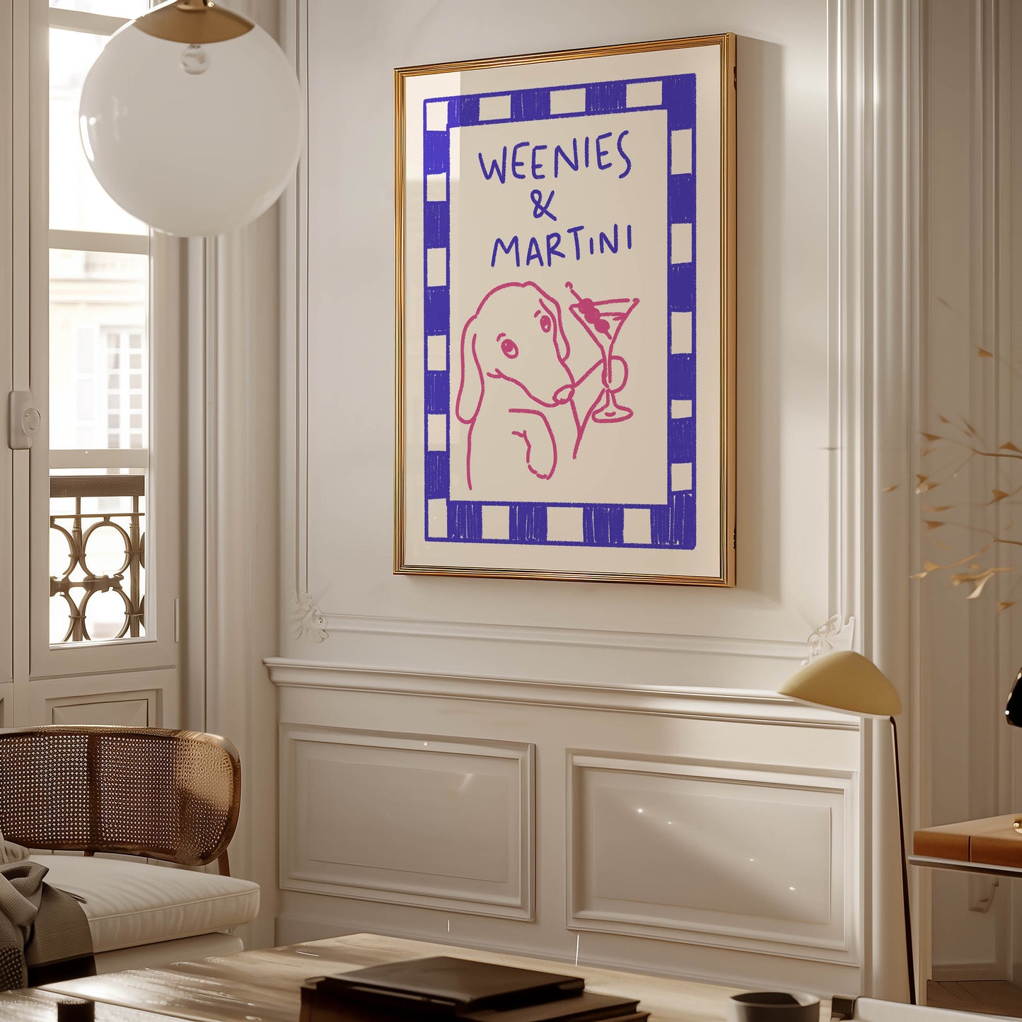 Weenies & Martinis Dachshund Quote Print