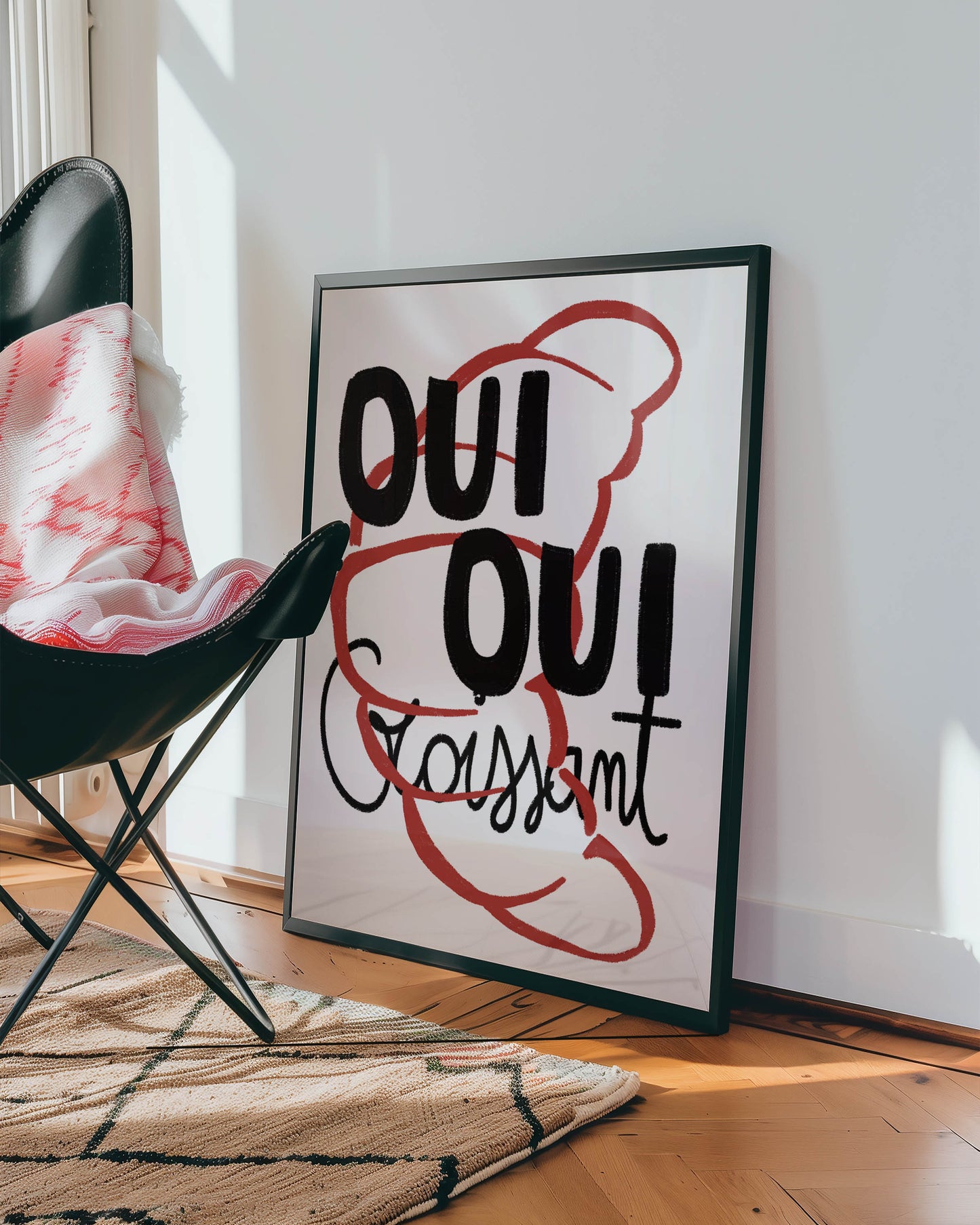 Oui Oui Croissant Kitchen Print