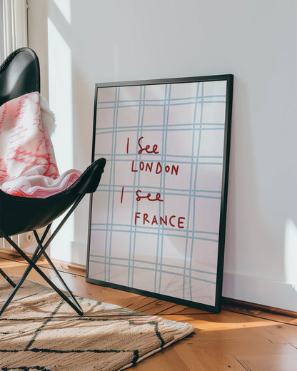 I See London I See France Typography Print