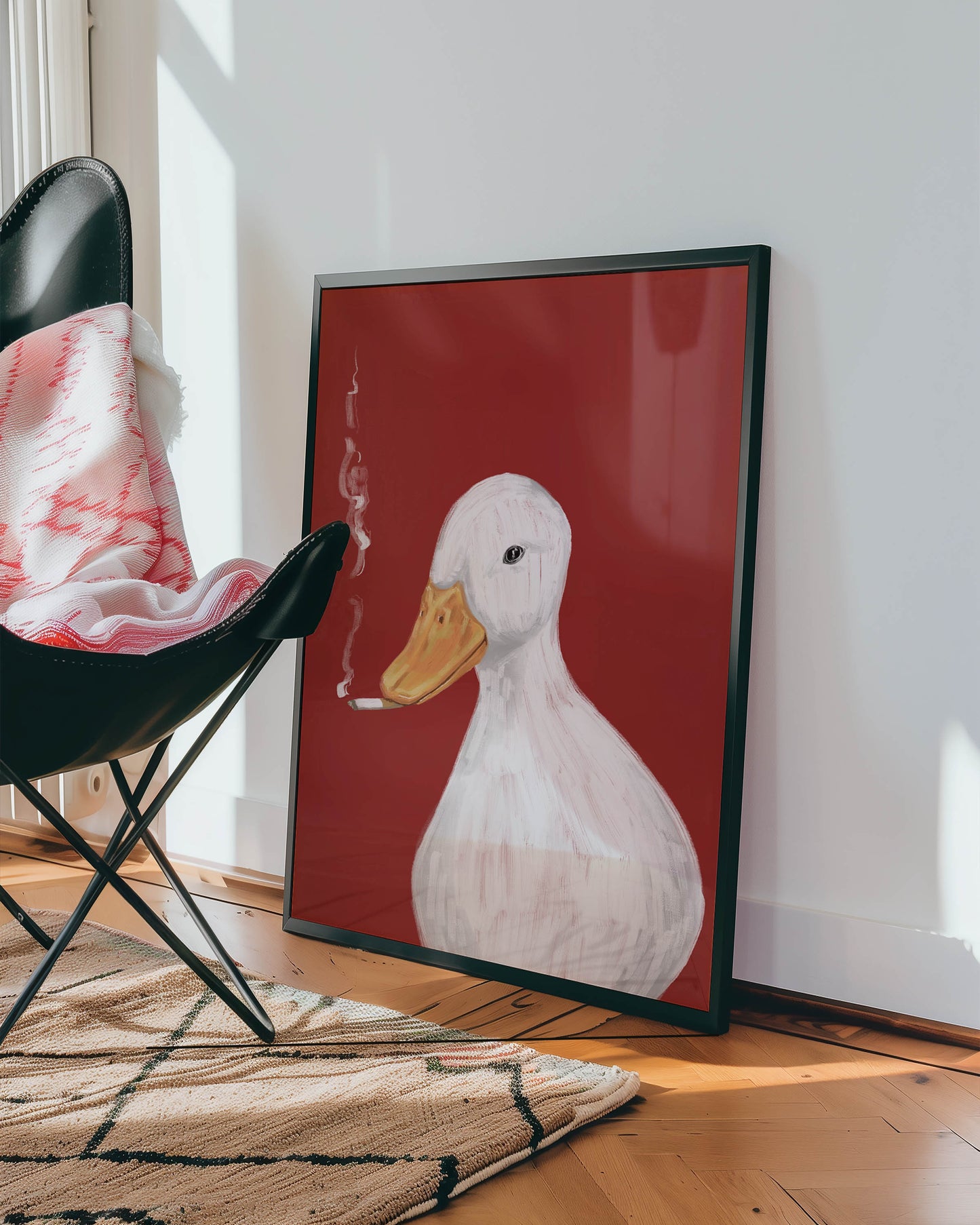 Smoking Duck Art Print