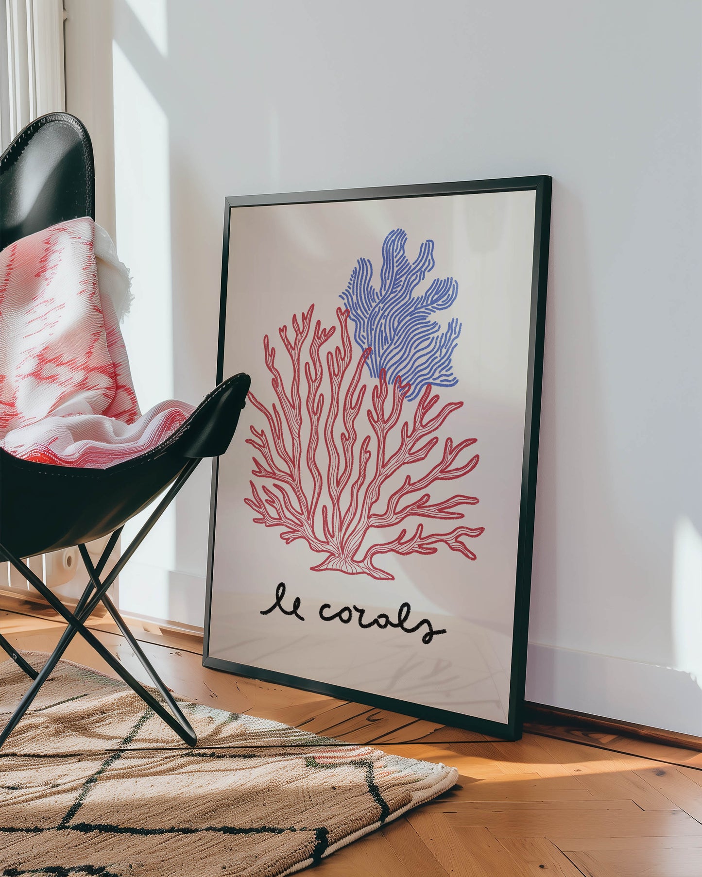 Le Corals Coastal Typography Print