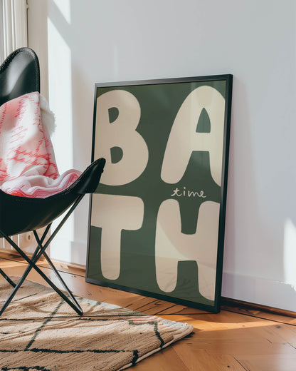 Bath Time Retro Bathroom Print