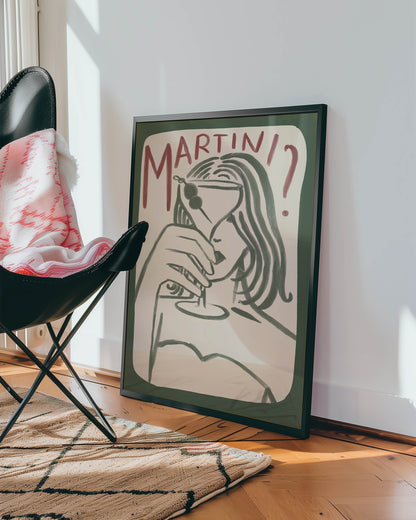 Martini Girl Kitchen Print