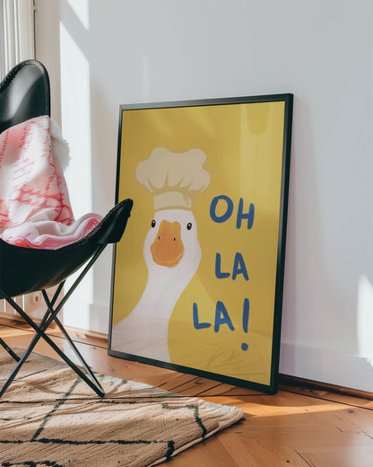 Oh La La Chef Goose Print