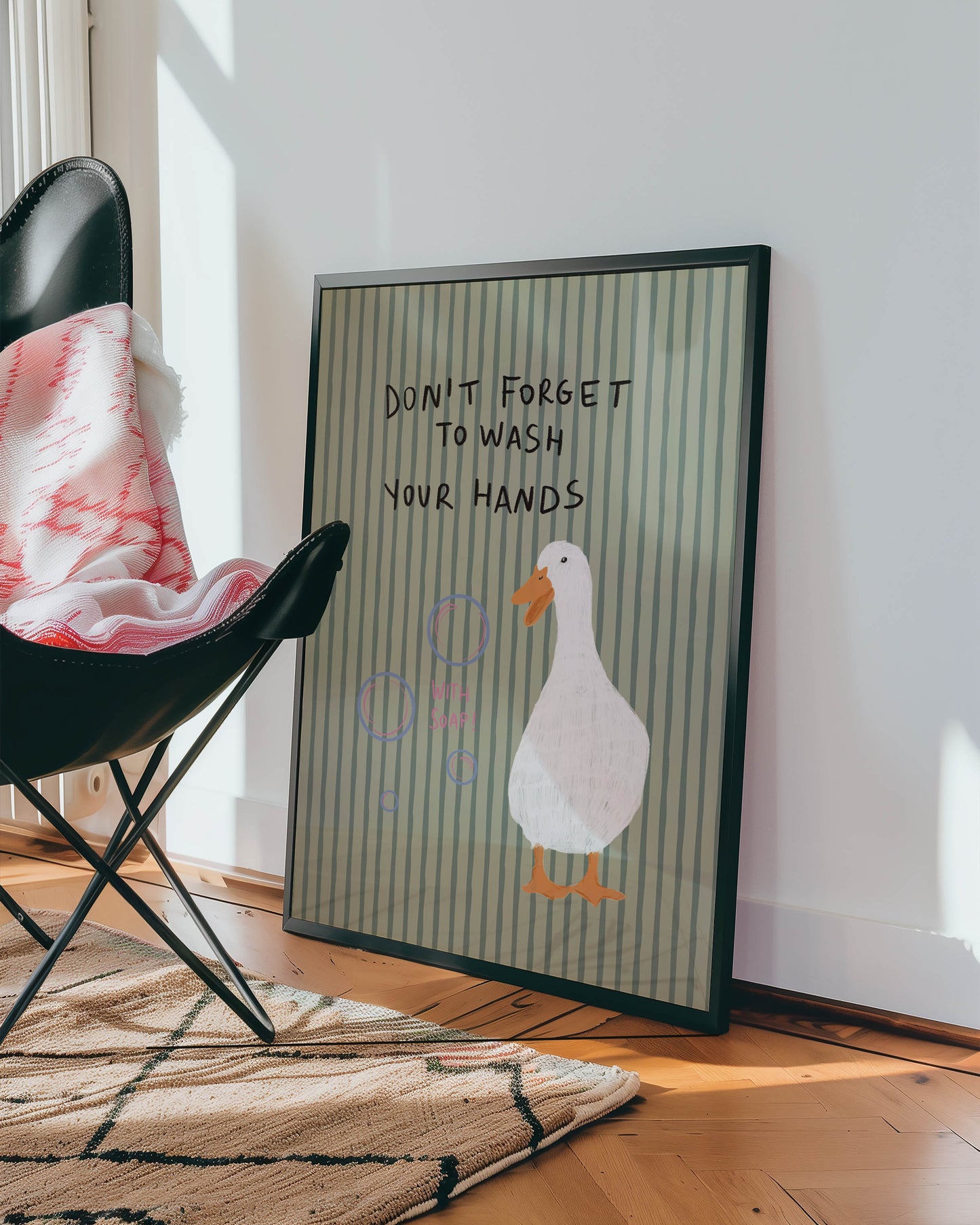 Don’t Forget to Wash Your Hands Duck Print