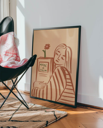 Made of Calm Woman Art Print