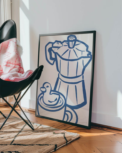 Moka Pot Duck Kitchen Print