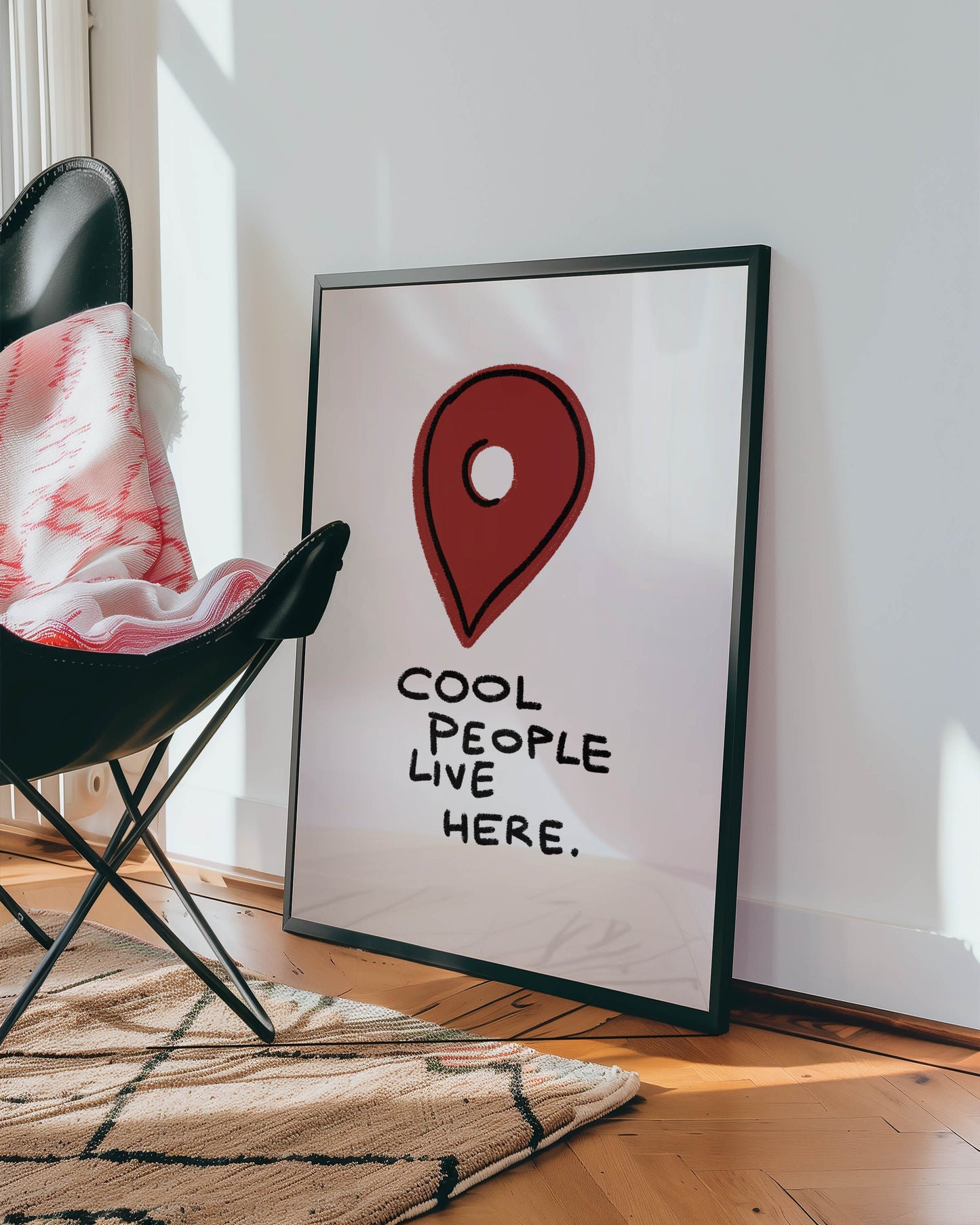 Cool People Live Here Typography Print