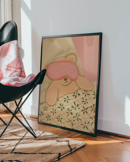 Sleepy Teddy Bear Print
