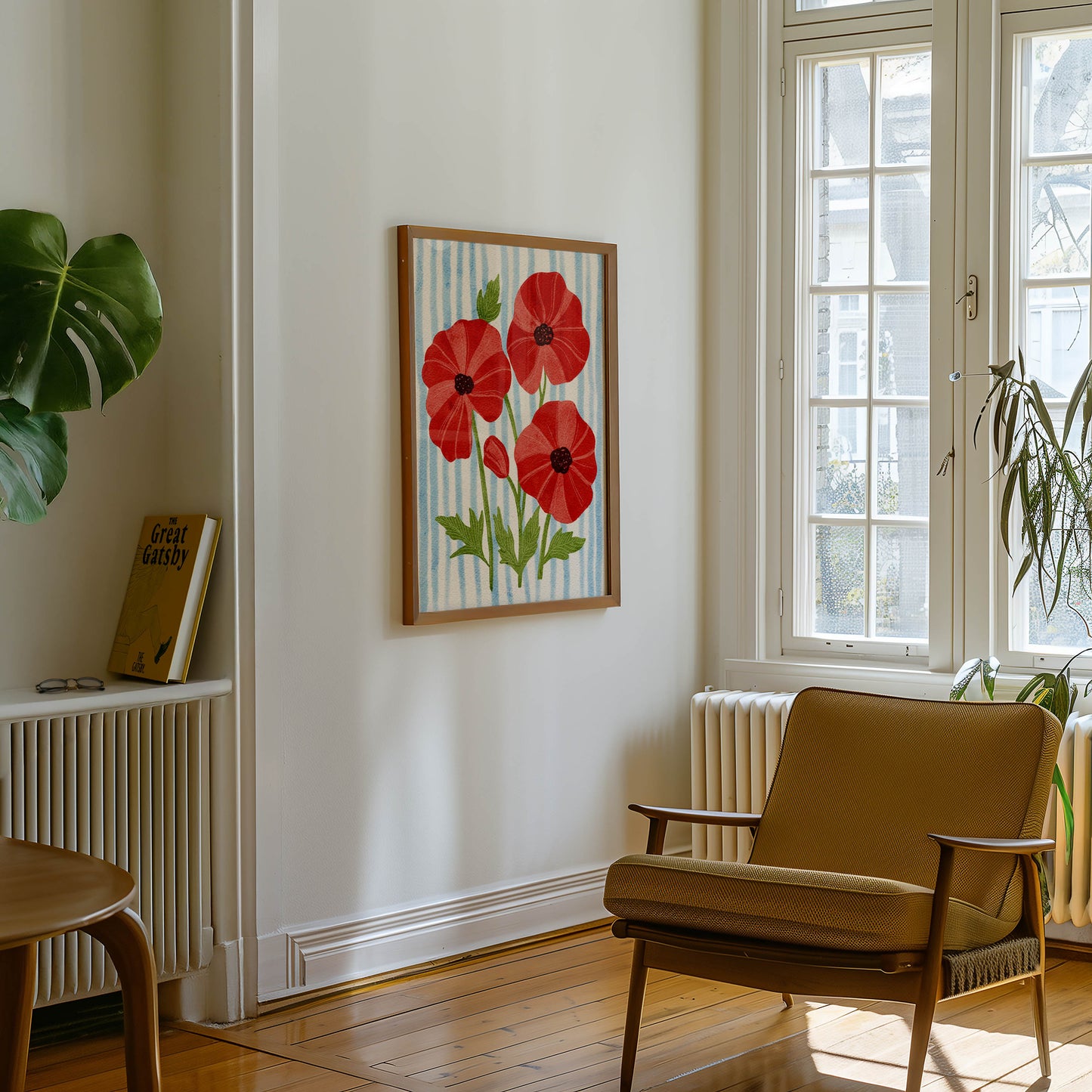 Red Poppy Floral Wall Art Print