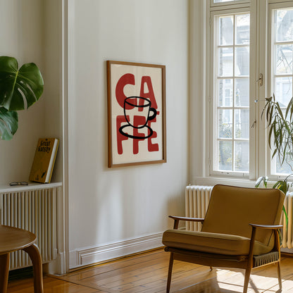 Caffè Typography Kitchen Print