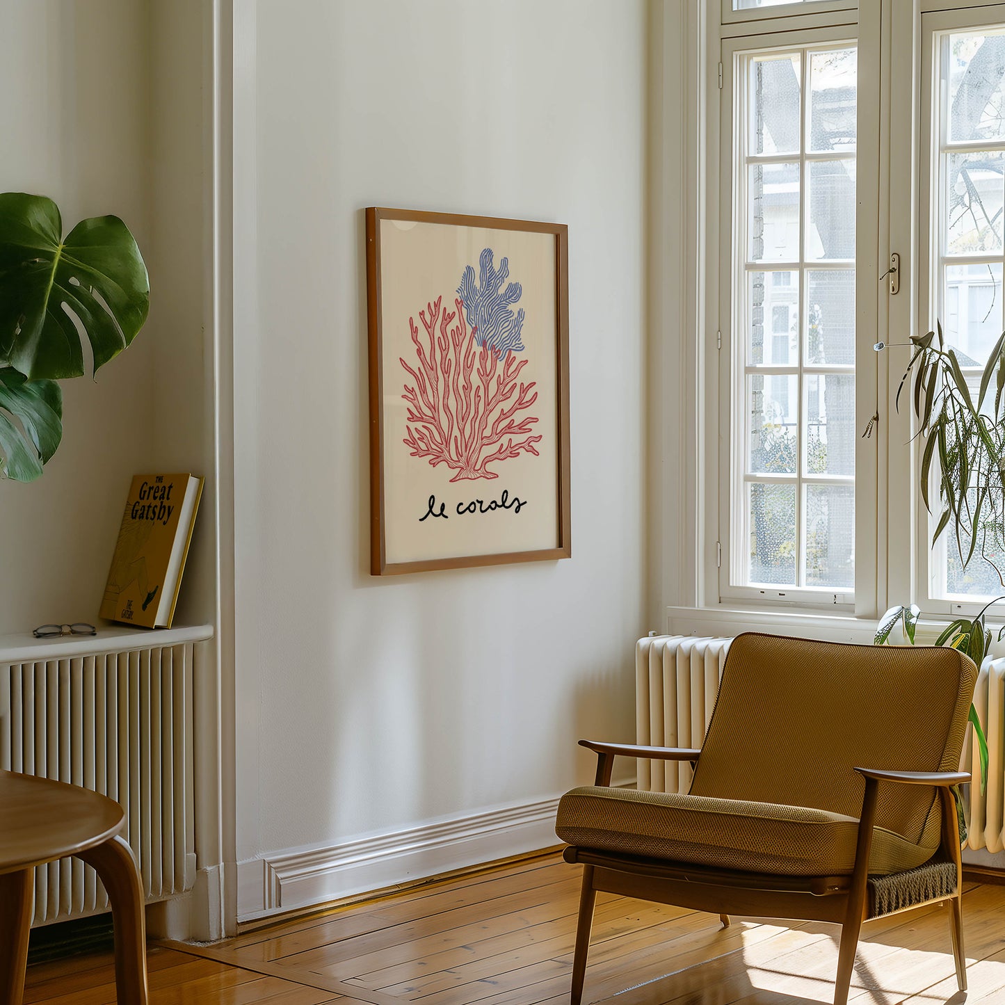 Le Corals Coastal Typography Print