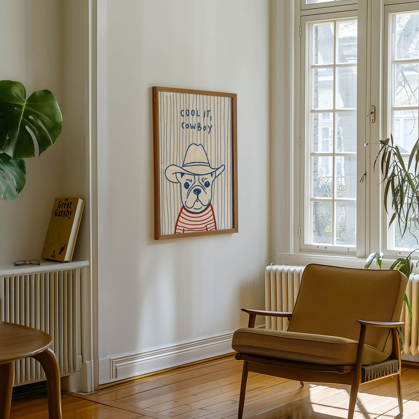 Cool It, Cowboy Bulldog Art Print