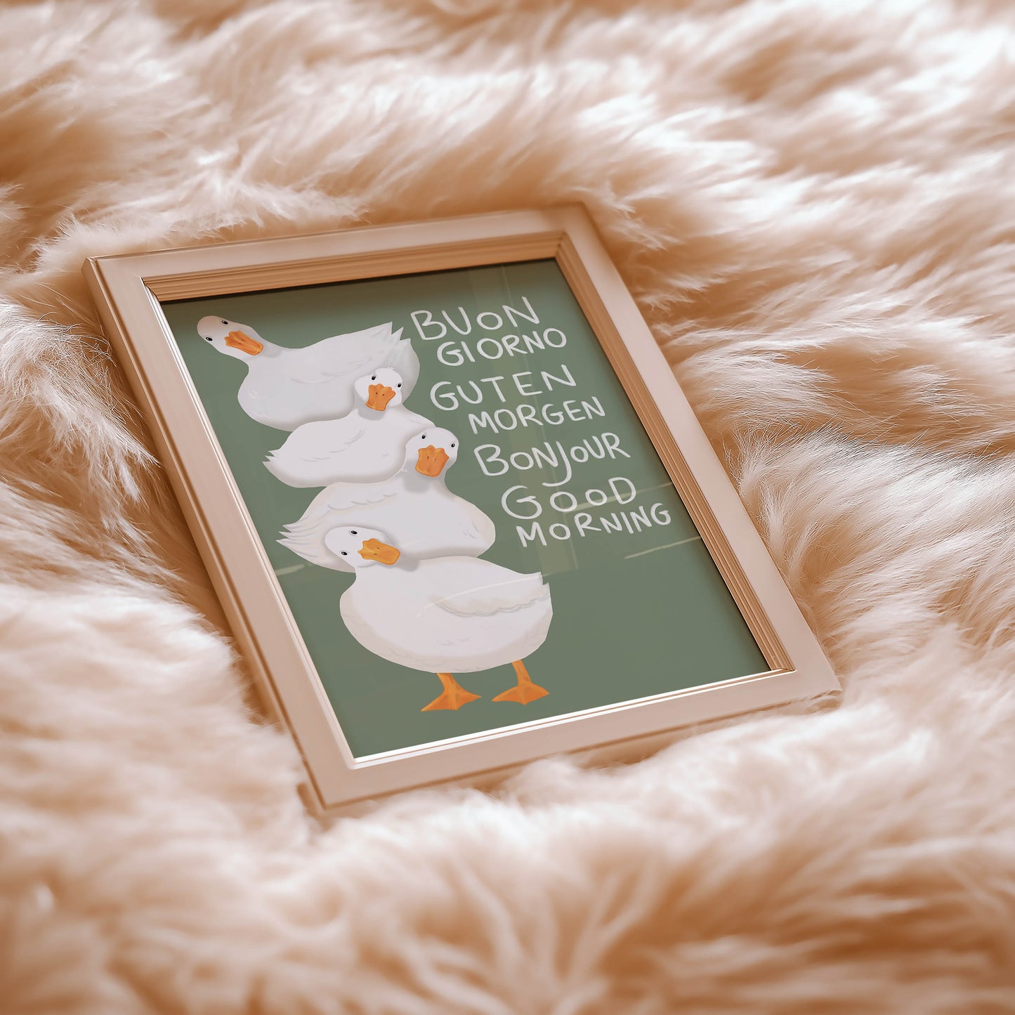 Good Morning Ducks Multilingual Print