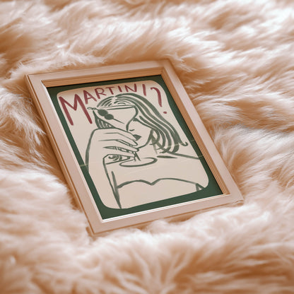 Martini Girl Kitchen Print