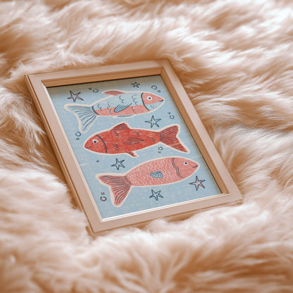 Playful Fish Nursery Print