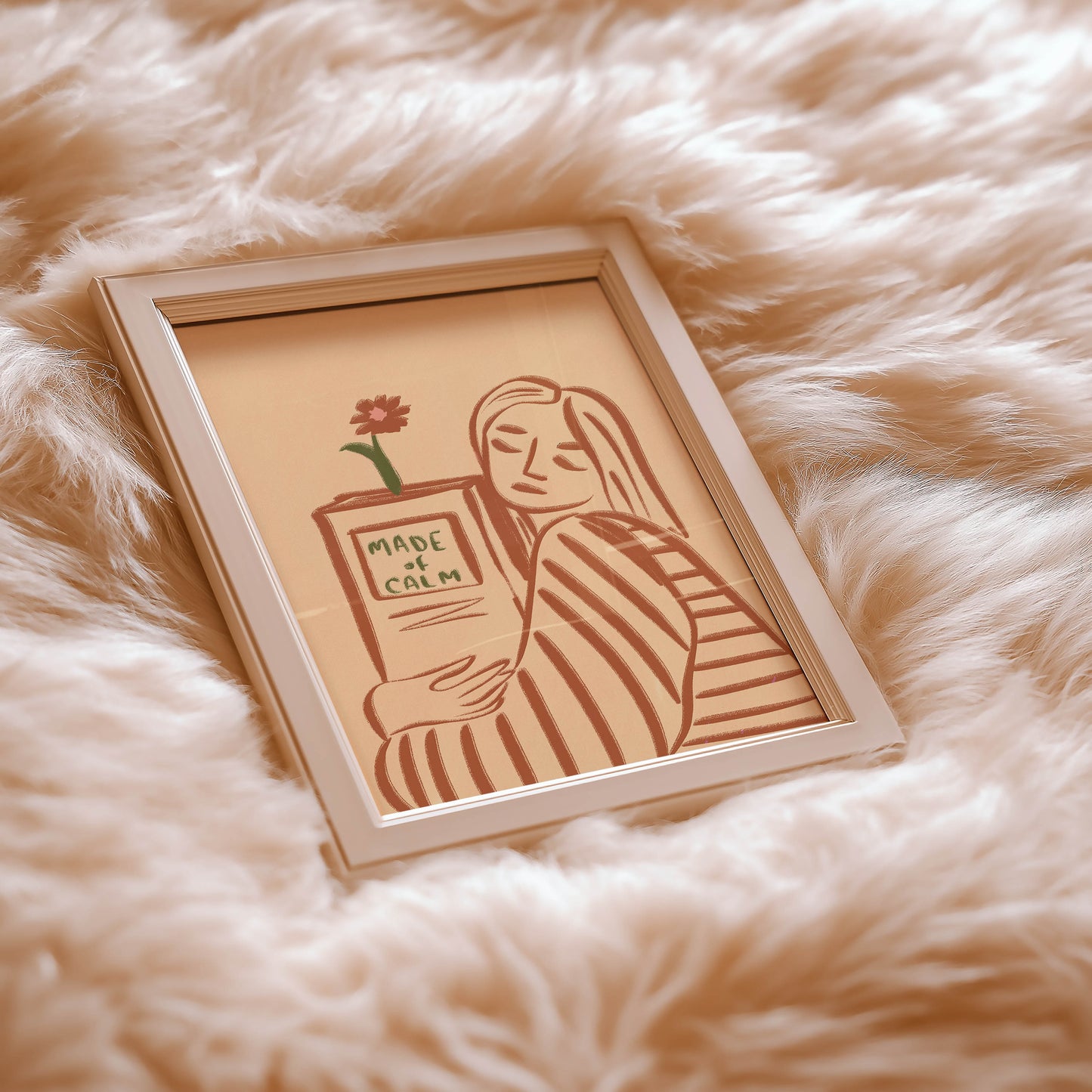 Made of Calm Woman Art Print