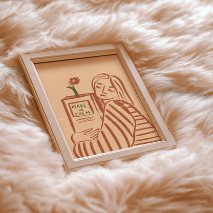 Made of Calm Woman Art Print