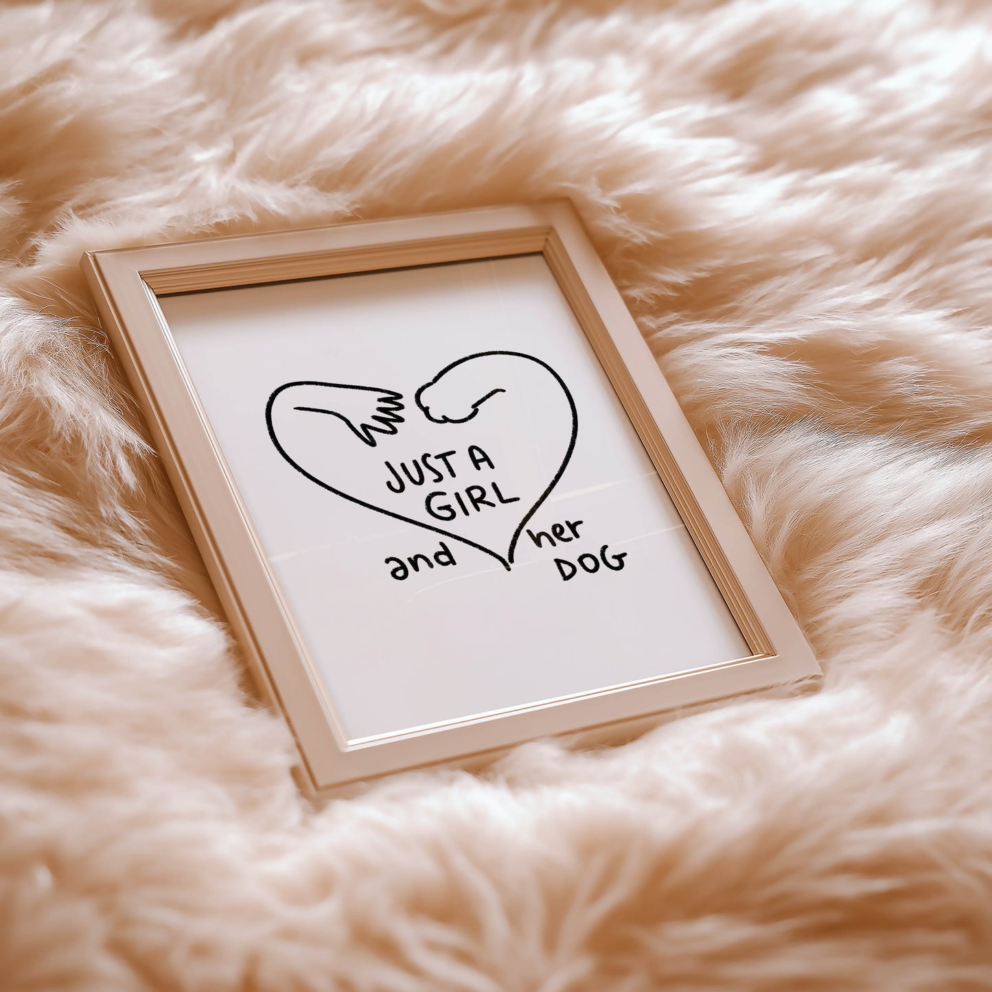 Just a Girl and Her Dog Print