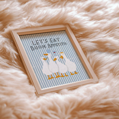 Buon Appetito Geese Kitchen Print