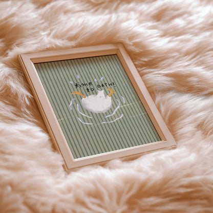 Time to Bath Duck Print