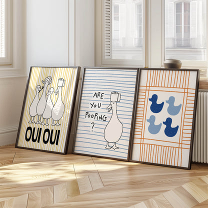 Are You Pooping Goose Bathroom Print
