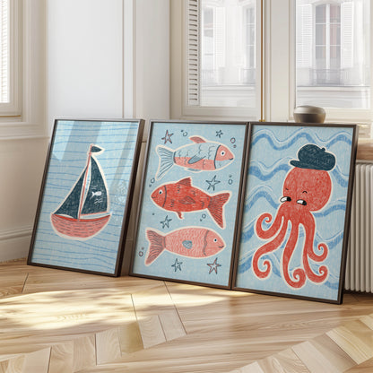 Playful Fish Nursery Print