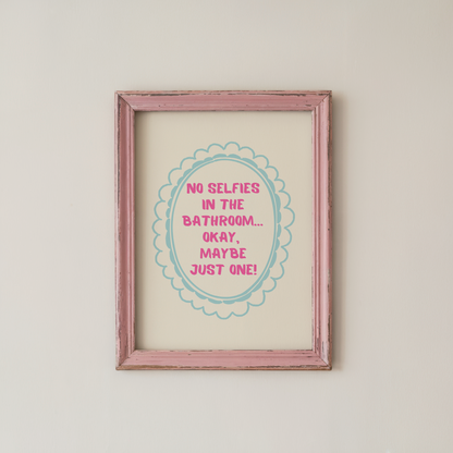 Funny Bathroom Wall Art Playful Quote Print for Half Bath
